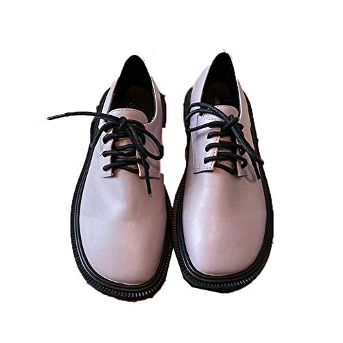 Zapatos de Corte para Mujer, Zapatos de Vestir con Cordones Vintage de Estilo británico, Zapatos de Mary Jane de Corte bajo de Cuero PU con Punta Redonda y usable