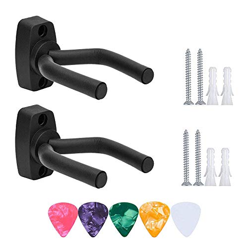 2 Piezas Soporte Pared Para Guitarra, 5 Piezas Púas Guitarra, Soporte Para Todas Las Guitarras, Bajos, Mandolina, Banjo, Violín, Ukelele 2 Piezas Soporte Pared Para Guitarra, 5 Piezas Púas Guitarra, Soporte Para Todas Las Guitarras, Bajos, Mandolina, Banjo, Violín, Ukelele