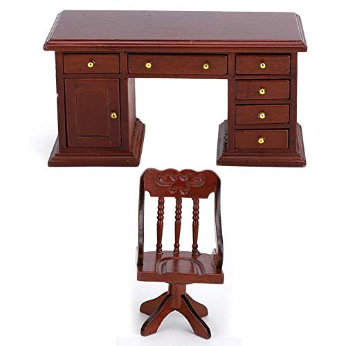 Accesorio de casa de muñecas 1:12, Mini silla de escritorio de madera, juguete de simulación en miniatura, juego de muebles de muñeca para casa de muñecas (madera) Accesorio de casa de muñecas 1:12, Mini silla de escritorio de madera, juguete de simulación en miniatura, juego de muebles de muñeca para casa de muñecas (madera)