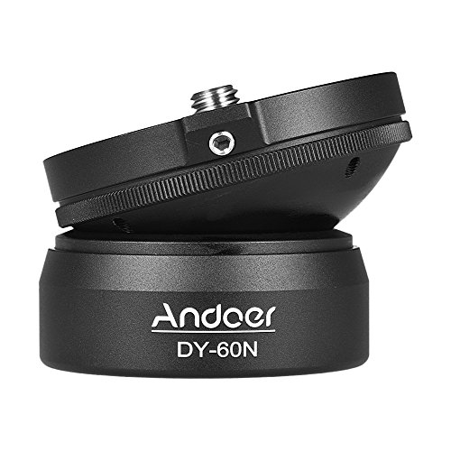 Andoer DY-60N Base Niveladora del Trípode Placa de LevelerAdjusting Aleación de Aluminio con Bolso Llano de la Burbuja para Canon Nikon Sony