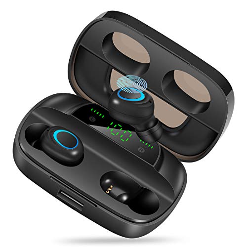 Auriculares Bluetooth 5.0 Wireless Earbuds TWS estéreo Inalámbrico Touch Control Smart LCD Pantalla Digital Cargador