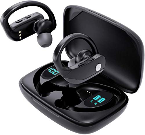 Auriculares Inalámbricos Bluetooth 5.0 con Micrófonos, Auriculares Bluetooth Sonido Estéreo 3D, 30 Horas y Carga Rápida USB-C, Control Táctil, Deportivos IPX5 Impermeable para hacer ejercicio o Viajar Auriculares Inalámbricos Bluetooth 5.0 con Micrófonos, Auriculares Bluetooth Sonido Estéreo 3D, 30 Horas y Carga Rápida USB-C, Control Táctil, Deportivos IPX5 Impermeable para hacer ejercicio o Viajar