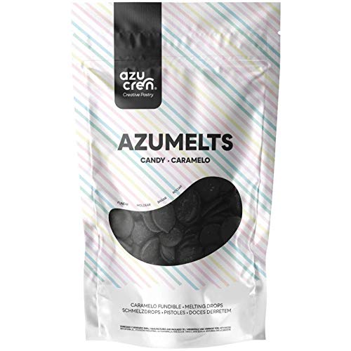 Azumelts - Cobertura para Repostería para Cubrir, hacer Dripping o Dibujar en Dulces - 250 G (Negro)