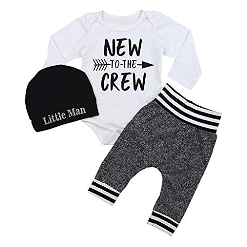 BBsmile Ropa Bebe Niña Niño Recien Nacido Invierno 0 3 a 18 Meses - 3Pcs Letra Impresa Tops + Largo Pantalones + Sombrero Conjunto de Ropa BBsmile Ropa Bebe Niña Niño Recien Nacido Invierno 0 3 a 18 Meses - 3Pcs Letra Impresa Tops + Largo Pantalones + Sombrero Conjunto de Ropa
