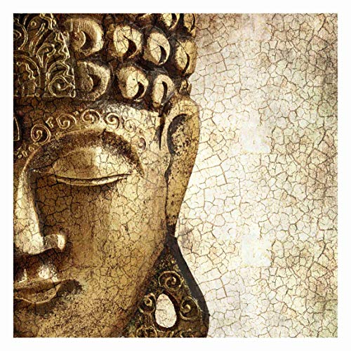 Bilderwelten Fotomural - Vintage Buddha - Mural cuadrado papel pintado fotomurales murales pared papel para pared foto 3D mural pared barato decorativo, Dimensión Alto x Ancho: 192cm x 192cm