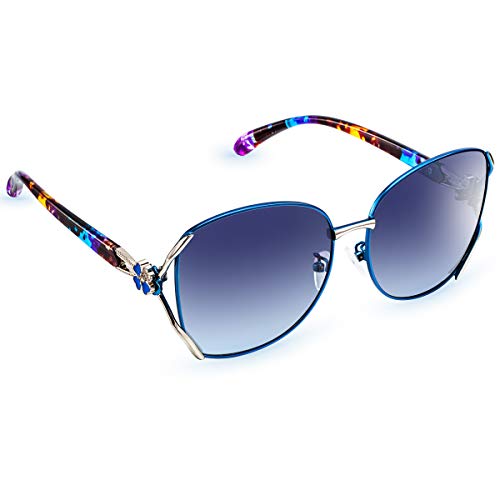 Bloomoak Gafas de sol polarizadas para mujer, gafas de sol de gran tamaño, 100% UV400 pretección antirreflejos para ir de compras, conducir, pescar, acampar al aire libre y viajar