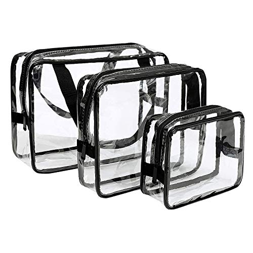 Bolsas de Aseo Transparente Neceser PVC Impermeable Mujer Bolsa de Cosmético Organizador de Viaje Neceser de Viaje Transparente 3 Piezas Bolsas de Aseo Transparente Neceser PVC Impermeable Mujer Bolsa de Cosmético Organizador de Viaje Neceser de Viaje Transparente 3 Piezas