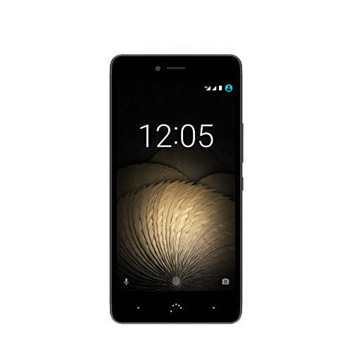 BQ Aquaris U Plus - Smartphone de 5'' (WiFi, Bluetooth 4.2, Qualcomm Snapdragon 430 Octa Core, 16 GB de memoria interna, 2 GB de RAM, cámara de 16 MP, Android 6.0.1 Marshmallow) negro y gris antracita