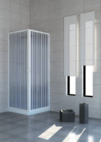 Cabina de ducha con puertas plegables – PVC – 2 lados – 70 x 100 cm.