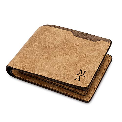 Carteras de Fotos Cartera de Cuero Personalizada para Hombres con Tarjetas Grabadas con Texto Cartera para Familiares Amigos Hijo Regalo para el día de San Valentín (Marrón) Carteras de Fotos Cartera de Cuero Personalizada para Hombres con Tarjetas Grabadas con Texto Cartera para Familiares Amigos Hijo Regalo para el día de San Valentín (Marrón)