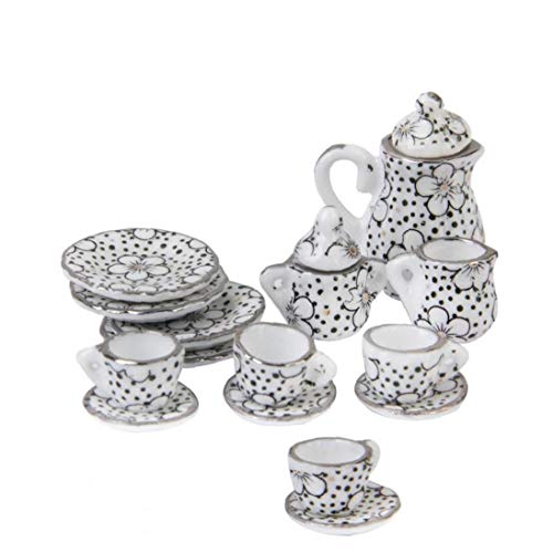 Casa De Muñecas En Miniatura Accesorios Taza De Porcelana Set 1:12 Comedor Patrón De Flores De Té para Niños 15pcs Navidad Alivio De Tensión Regalo Casa De Muñecas En Miniatura Accesorios Taza De Porcelana Set 1:12 Comedor Patrón De Flores De Té para Niños 15pcs Navidad Alivio De Tensión Regalo