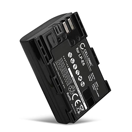 CELLONIC® Batería Compatible con Canon EOS 5D Mark II III IV EOS 5DS R EOS 60D EOS 6D Mark II EOS 70D EOS 7D Mark II EOS 80DD EOS 90D EOS R RA WFT-E7 -E5 XC10 XC15, LP-E6 LP-E6N 2000mAh Pila Repuesto CELLONIC® Batería Compatible con Canon EOS 5D Mark II III IV EOS 5DS R EOS 60D EOS 6D Mark II EOS 70D EOS 7D Mark II EOS 80DD EOS 90D EOS R RA WFT-E7 -E5 XC10 XC15, LP-E6 LP-E6N 2000mAh Pila Repuesto