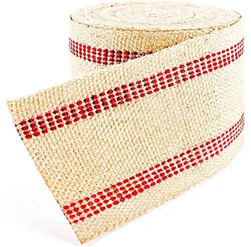 Cinta de arpillera con alambre, 6 cm x 12 m para tapicería de yute para bodas, decoración de interiores, envoltura de regalos, manualidades