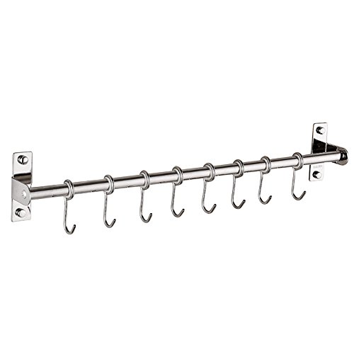 Cocina Ganchos Raíl de Pared Gancho de Almacenamiento Utensilios de Cocina Organizador Acero Inoxidable Riel Utensilios Cocina Dispositivo para Pan Maceta Soporte - Como Imagen Show, 50cm Cocina Ganchos Raíl de Pared Gancho de Almacenamiento Utensilios de Cocina Organizador Acero Inoxidable Riel Utensilios Cocina Dispositivo para Pan Maceta Soporte - Como Imagen Show, 50cm