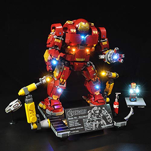 DAN DISCOUNTS Kit de iluminación LED para Lego Iron Man Hulkbuster 76105 (piezas de construcción no incluidas)