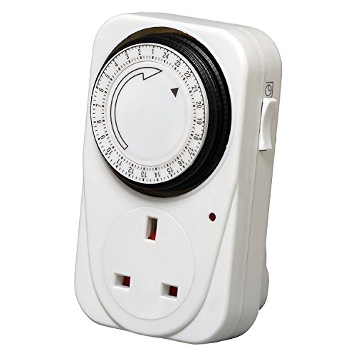 Defender - Temporizador de 24 Horas estándar de Ahorro de energía, Toma de Corriente de 240 V de 3 Pines con Controlador de Tiempo programable Defender - Temporizador de 24 Horas estándar de Ahorro de energía, Toma de Corriente de 240 V de 3 Pines con Controlador de Tiempo programable