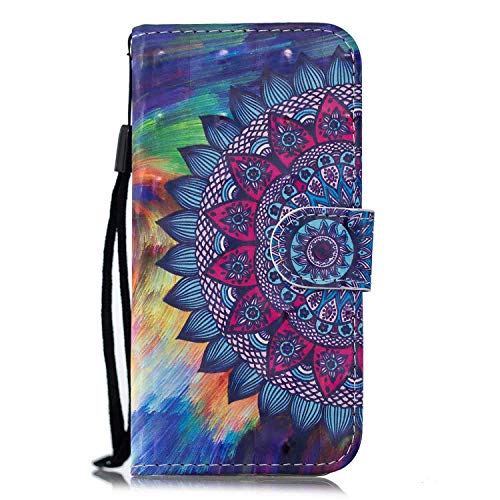 Draamvol Funda para Samsung A32, funda para teléfono móvil tipo cartera, funda de piel para Samsung Galaxy A32, funda con función atril, cierre magnético, mandala Draamvol Funda para Samsung A32, funda para teléfono móvil tipo cartera, funda de piel para Samsung Galaxy A32, funda con función atril, cierre magnético, mandala
