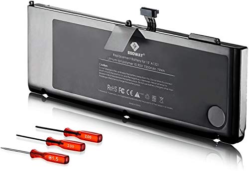 E EGOWAY Batería de repuesto compatible con Mac Book Pro de 15 pulgadas A1321 A1286 mediados de 2009 principios y finales de 2010 E EGOWAY Batería de repuesto compatible con Mac Book Pro de 15 pulgadas A1321 A1286 mediados de 2009 principios y finales de 2010