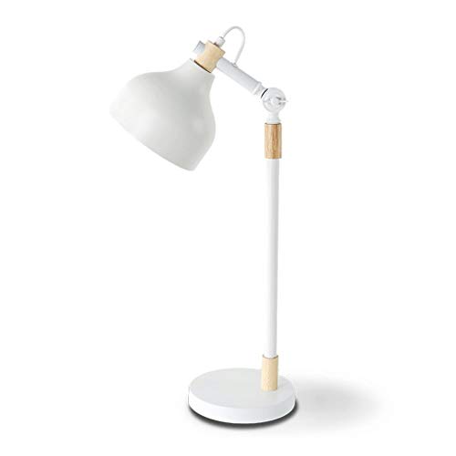 ECSWP TVDCC lámpara de Mesa de la Oficina Creativa nórdica luz de Lectura Inteligente de protección for los Ojos hogar Inteligente luz Consola de Voz (Color : White)