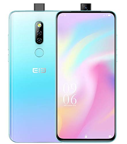 Elephone PX Smartphone Libre - Pop-up Cámara 16MP + 16MP, Pantalla FHD + Full-View de 6.53’’, MT6763 Octa Core 4GB RAM + 64GB ROM, Global Dual SIM 4G Teléfono Móvil Android 9.0 Pie, GPS - Azul