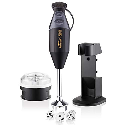 ESGE-Zauberstab M 200 JO Luxury Jamie Oliver 98230 - Batidora de mano con accesorios e interruptor de membrana suave al tacto, hasta 17.000 rpm, metal, color gris antracita