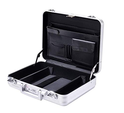 Fácil de llevar la caja de herramientas caja de aluminio del vuelo, la herramienta de aleación Caja de almacenaje portable de la maleta del equipaje del viaje, Peluquero Profesional tijeras de peluque