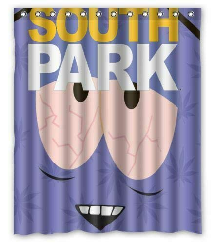 FANG2018 Nueva Toalla Cortina de Ducha South Park Cortina de Ducha de baño Accesorios de Tela duraderos creativos con 12 Ganchos 180X180CM