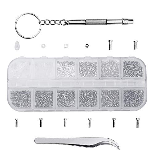 FEIGO 1100 Piezas Tornillo para Gafas Kit pequeño reparación Reloj Recambio Tuerca con Tornillos Las Piezas Lavadora Acero Inoxidable vidrios reparación Reloj Tuerca FEIGO 1100 Piezas Tornillo para Gafas Kit pequeño reparación Reloj Recambio Tuerca con Tornillos Las Piezas Lavadora Acero Inoxidable vidrios reparación Reloj Tuerca