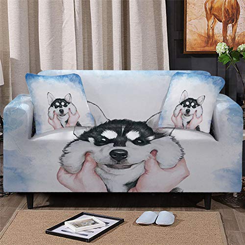 Funda Elástica de Sofá Funda Estampada para sofá Antideslizante Protector Cubierta de Muebles Fundas Sofás Elástica Protector Tela Elástico Impreso,B,1 Seater