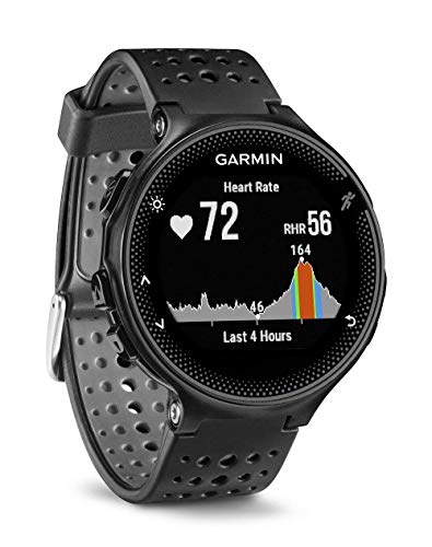 Garmin Forerunner 235 - Reloj con pulsómetro en la muñeca, unisex, color negro y gris, talla única