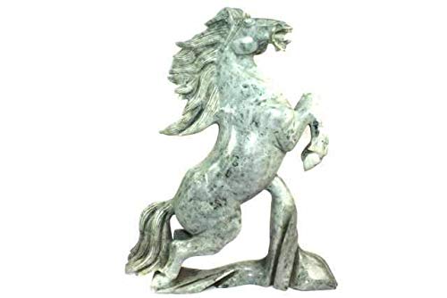 Grabado de caballo de aprox. 30 cm, jade chino.