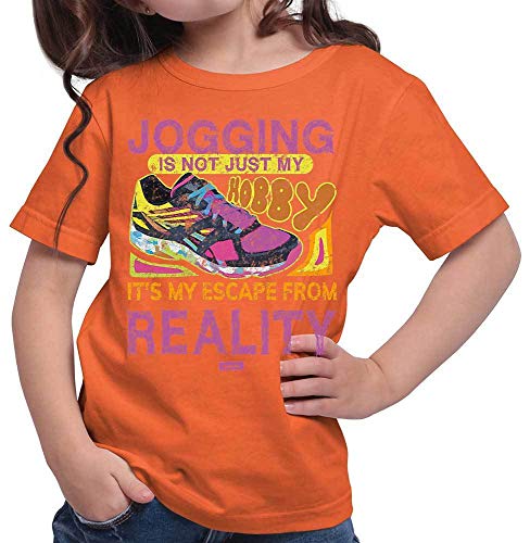 Hariz Camiseta para niña, jogging Escape from Reality Laufen Walking Plus, tarjeta de regalo naranja 140 cm(9-11 År)