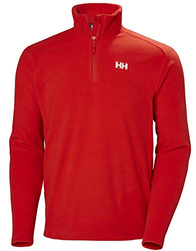 Helly Hansen Daybreaker 1/2 Zip Parte Superior de Forro Polar con Media Cremallera, Hombre, Rojo Alerta, XL