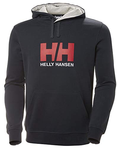 Helly Hansen Logo Hoodie Sudadera con Capucha, Hombre, Azul Marino, L