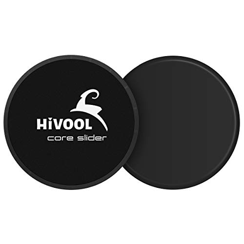 Hivool 2X Core Sliders de Ejercicio for Abs Entrenamiento, Discos Deslizantes de Doble Cara para Uso en Suelos de Madera y Alfombras - Yoga, Pilates, Fitness, Hogar