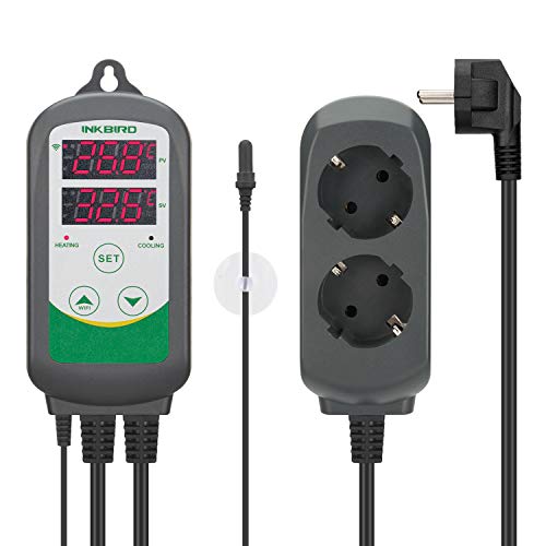 Inkbird ITC-308 WiFi Termostato Digital con Sonda de Acuarios, App Control Remoto la Temperatura Rango de Calentador y Enfriador para Acuarios, Cerveza Casera, Planta de Invernadero y Incubación Inkbird ITC-308 WiFi Termostato Digital con Sonda de Acuarios, App Control Remoto la Temperatura Rango de Calentador y Enfriador para Acuarios, Cerveza Casera, Planta de Invernadero y Incubación