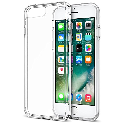 ivoler Funda Carcasa Gel Transparente para iPhone 8 Plus/iPhone 7 Plus 5.5 Pulgadas, Ultra Fina 0,33mm, Silicona TPU de Alta Resistencia y Flexibilidad