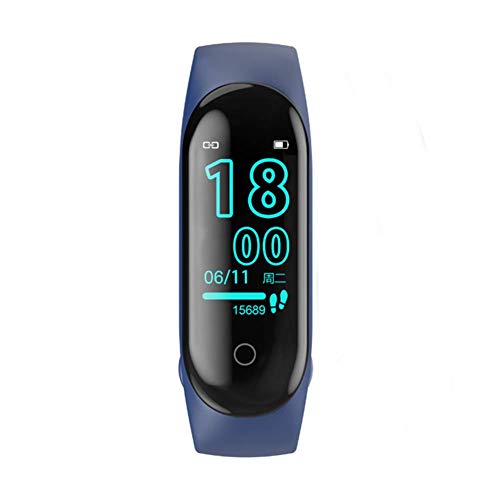 JJ. Reloj Inteligente de Pulsera Deportivo con Monitor de presión Arterial, Pulsera de Salud para Hombres y Mujeres, 42.00, Color Azul