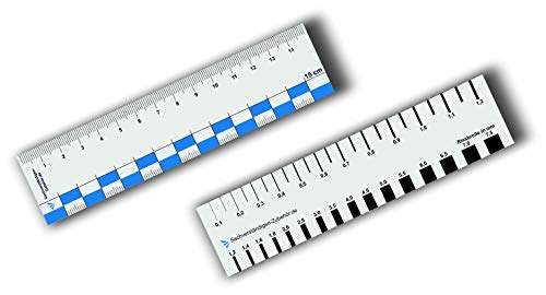 Juego de 2 reglas de 15 cm de ancho, para documentación, práctica regla de grietas, tarjeta de identificación fotográfica, regla exacta para el coche, mediador de valores Juego de 2 reglas de 15 cm de ancho, para documentación, práctica regla de grietas, tarjeta de identificación fotográfica, regla exacta para el coche, mediador de valores