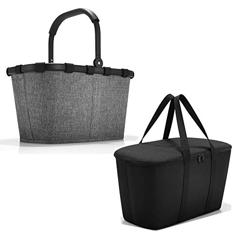 Juego de la compra compuesto por cesta de la compra Reisenthel y bolsa térmica Reisenthel (marco negro y plateado). Juego de la compra compuesto por cesta de la compra Reisenthel y bolsa térmica Reisenthel (marco negro y plateado).
