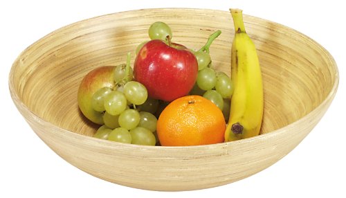 Kesper 63025 Frutas y Bandeja de Madera, bambú, tamaño: diámetro 25 cm, Altura: 8 cm