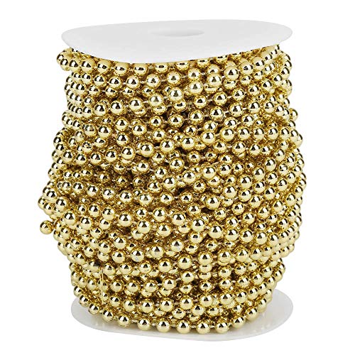 KEYREN 25 m/Roll Cuentas de Perlas Cadena Perlas Rollo de Alambre DIY Decoración de Bodas Envoltura Artesanía Suministros de Fiesta de Bodas Regalo 6 mm(Oro) KEYREN 25 m/Roll Cuentas de Perlas Cadena Perlas Rollo de Alambre DIY Decoración de Bodas Envoltura Artesanía Suministros de Fiesta de Bodas Regalo 6 mm(Oro)