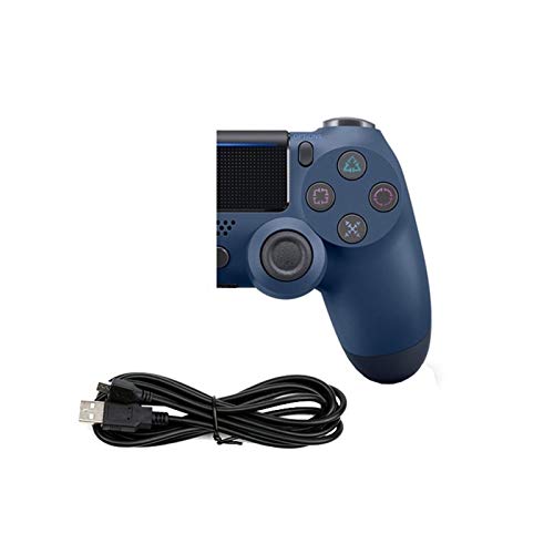 KPBHD Adecuado for su PS4 Gamepad for el teléfono Android PC 4 Doble Impacto Palanca de Mando de Control Remoto inalámbrico Bluetooth Gamepad (Color : Blue CAM)