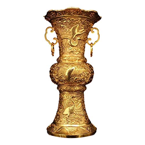 LAOJUNLU Qing Dynasty Gilt - Jarrón de bronce antiguo de imitación de bronce antiguo colección de joyas de estilo tradicional chino solitario