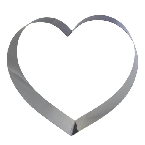 Lares - Molde de acero inoxidable para hornear, diseño de corazón grande, diámetro de 26 cm, altura de 7 cm, fabricado en Alemania. Lares - Molde de acero inoxidable para hornear, diseño de corazón grande, diámetro de 26 cm, altura de 7 cm, fabricado en Alemania.