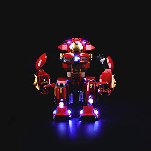 LIGHTAILING Conjunto de Luces (Super Heroes Incursión Demoledora del Hulkbuster) Modelo de Construcción de Bloques - Kit de luz LED Compatible con Lego 76104 (NO Incluido en el Modelo)