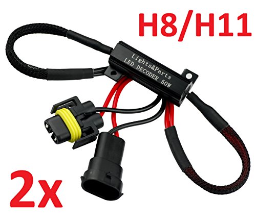 L&P Car Design GmbH L&P B546 2 Pieza H8/H11 CanBUS Plug&Play Resistencia eléctrica para LED/SMD. No Mensaje de Error.