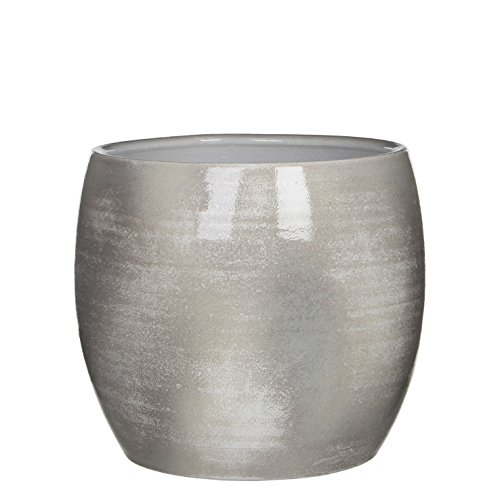 MICA Decorations 1002873 Lester – Macetero Redondo (Terracota Gris Altura 26 cm Diámetro 28 MICA Decorations 1002873 Lester – Macetero Redondo (Terracota Gris Altura 26 cm Diámetro 28