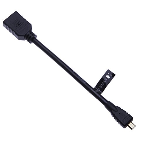 Micro HDMI macho a HDMI hembra adaptadore Compatible con Canon PowerShot G7 X, G9 X, IXUS 285 HS / Olympus Stylus 1 E-PL5 / Ricoh WG WG- Series 20 30 30W 4 5 / Toshiba Satellite | DBPOWER 1080P 20cm