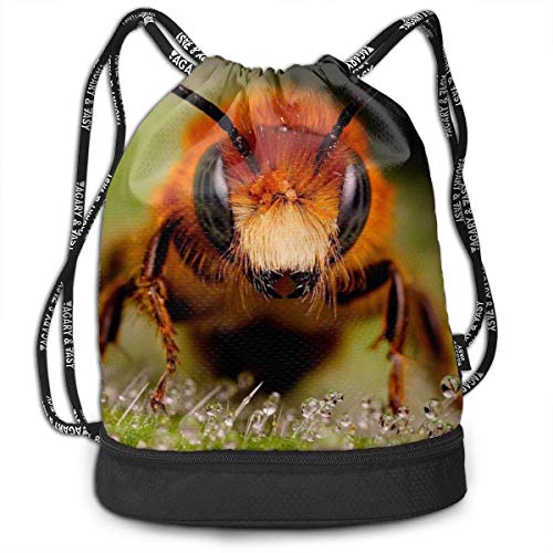 Mochilas con cordón y mochila de viaje con bolsa de deporte de abeja Reality Sports Gym